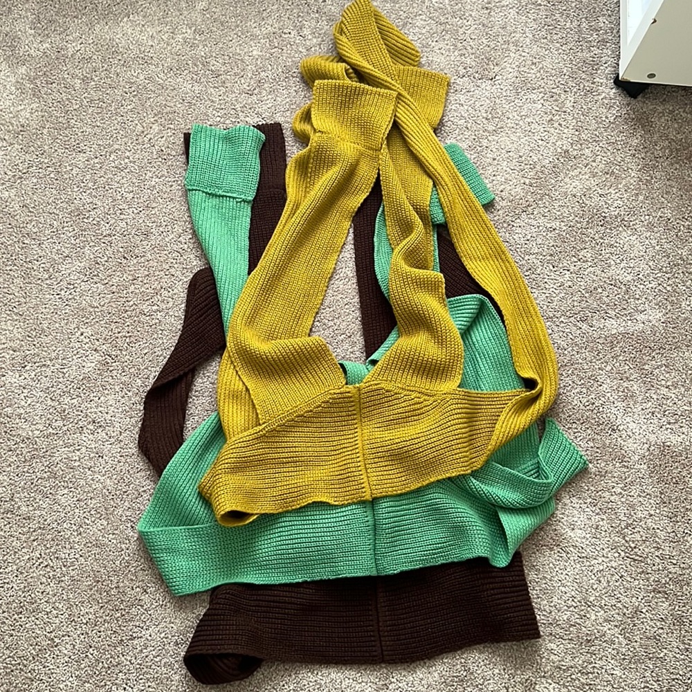 Set of 3 knit tie tops